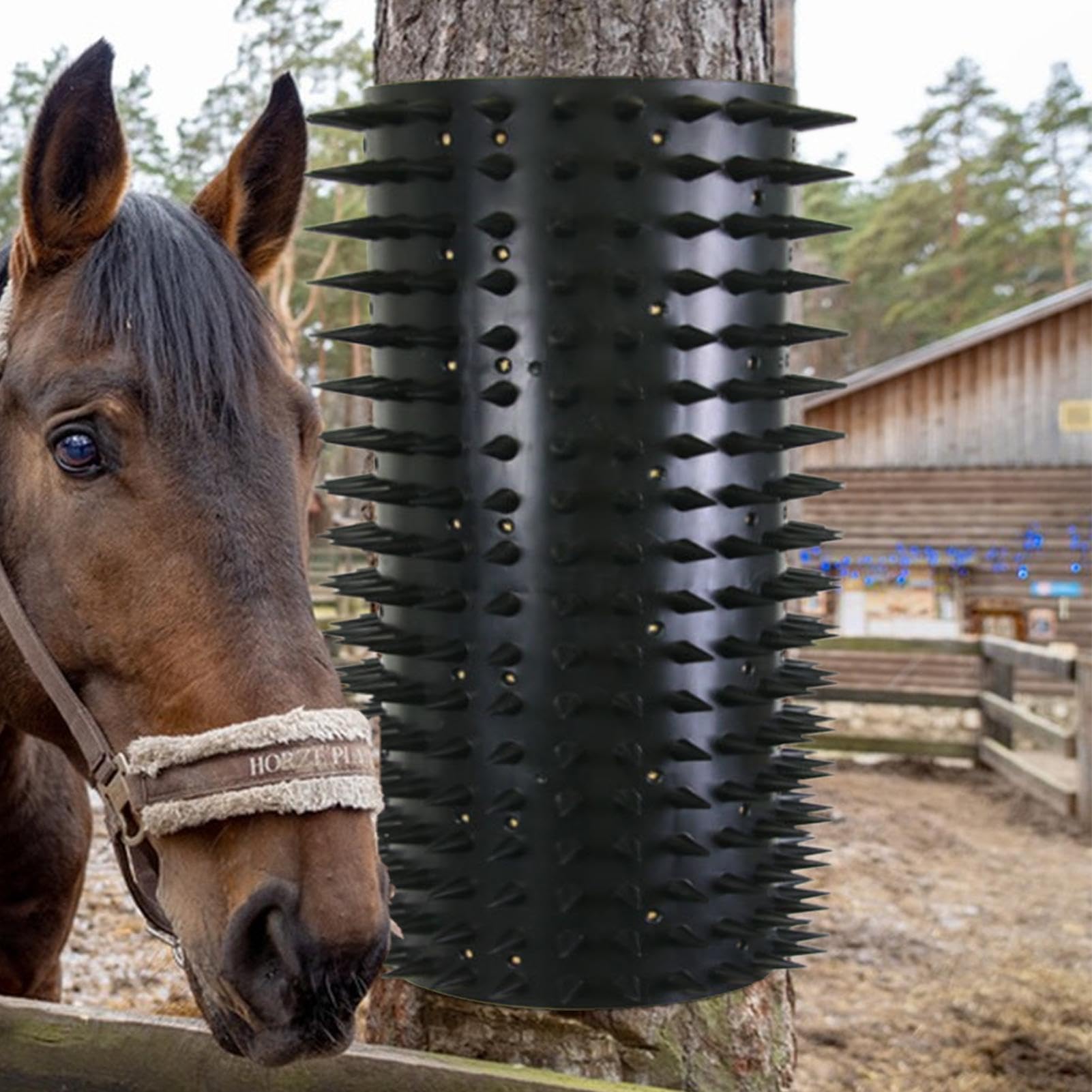 Generic Horses & Cow Scratching Brush,Cow Brush Shires Equine Scratcher, Livestock Scratching PostCattle Soft Touch Itch Post Pad Animal Scratc Itch Relief In Enclosures And On Pastures