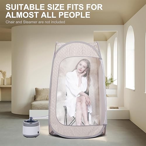 Miniatura 3 de Smartmak Tienda de campaña portátil para sauna de vapor, spa personal de cuerpo completo, sala de vapor plegable ligera para terapia de