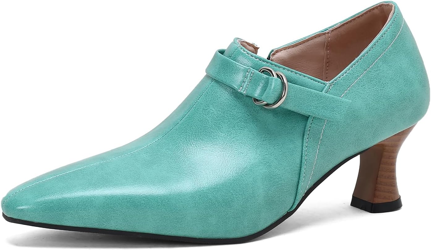 LEHOOR Pointed Toe Kitten Heel Loafer Shoes for Armenia Ubuy