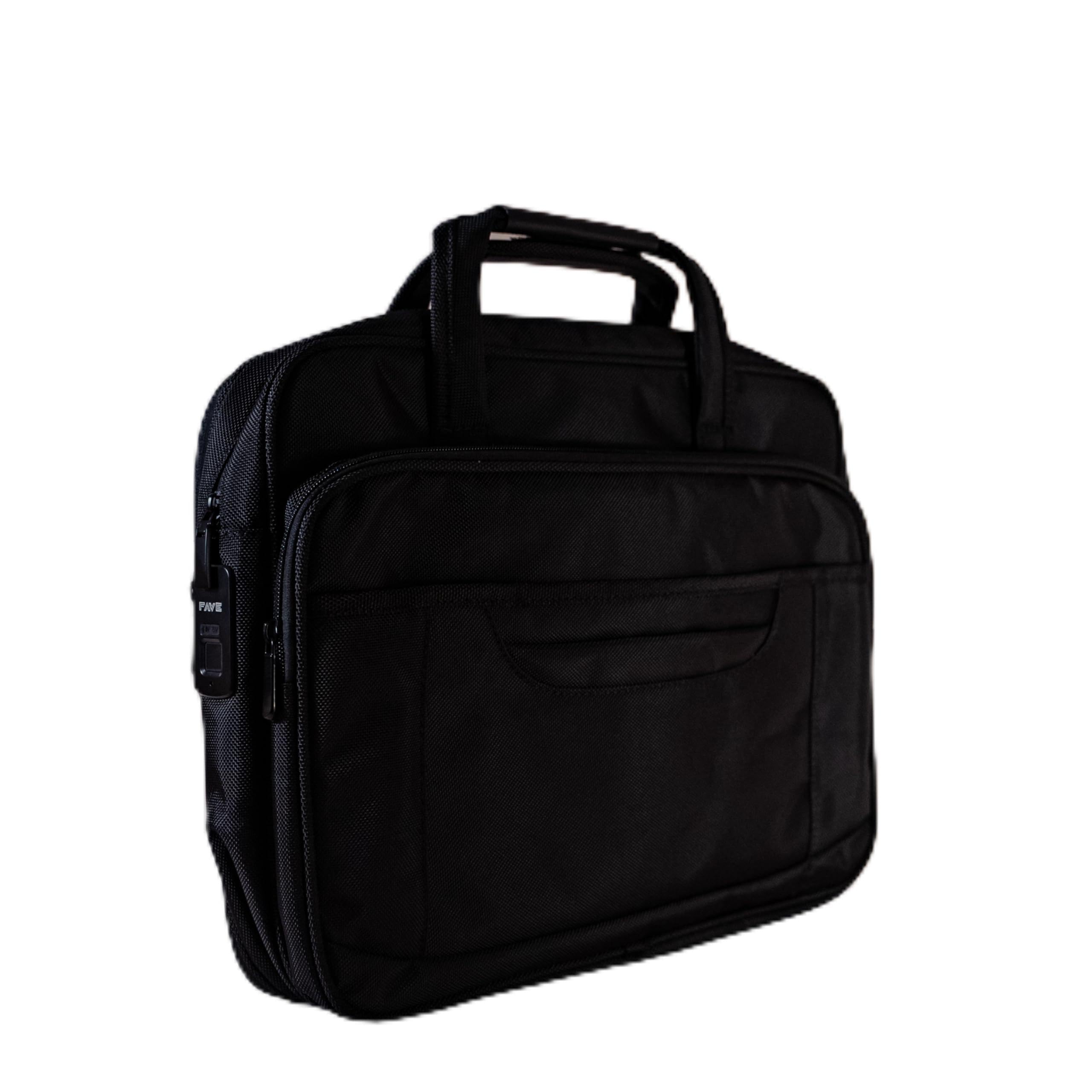 Bolsa portátil 15 pulgadas compartimentos negros huella digital L 8