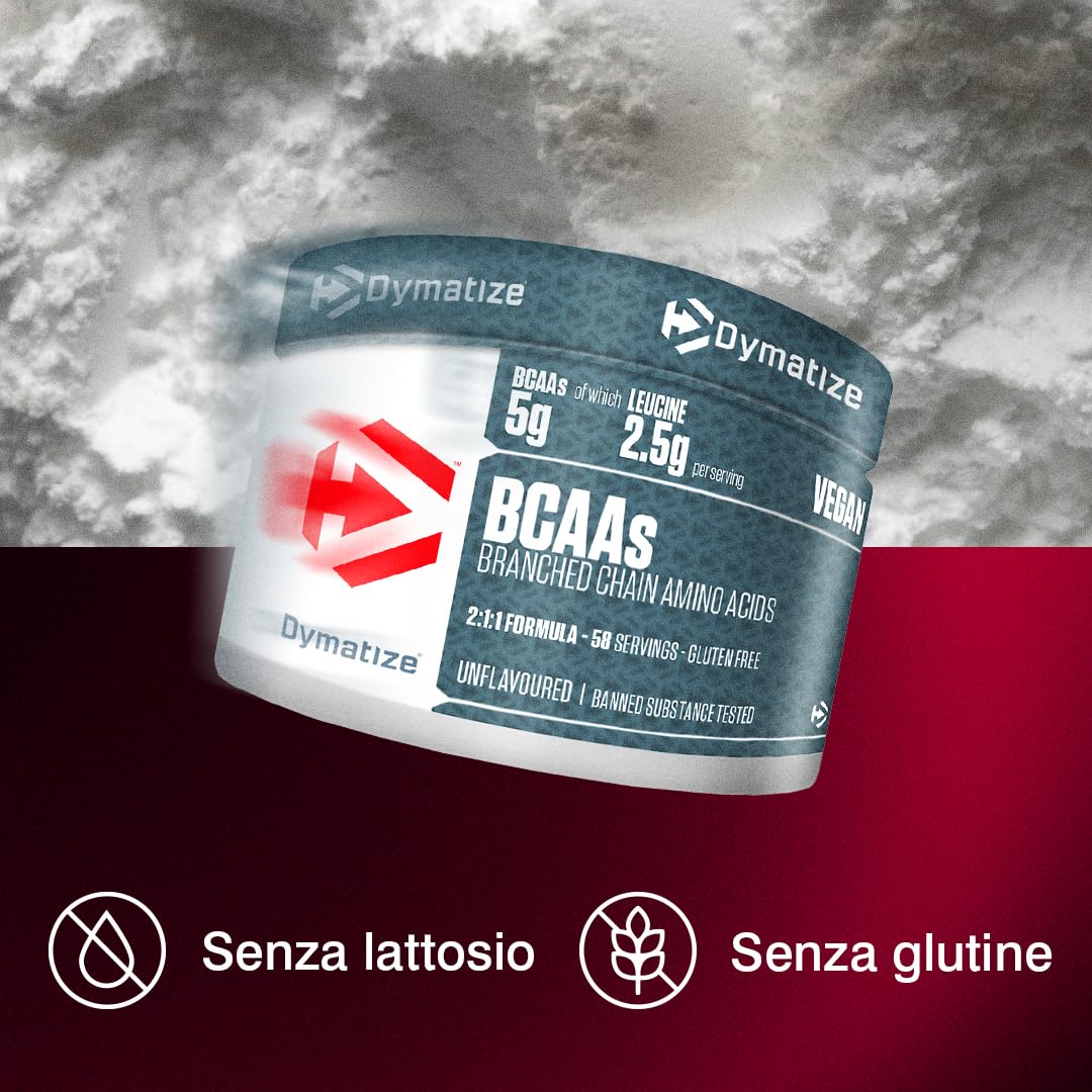 Dymatize BCAA Pulver 300g - Aminoacidi essenziali: leucina, isoleucina, valina