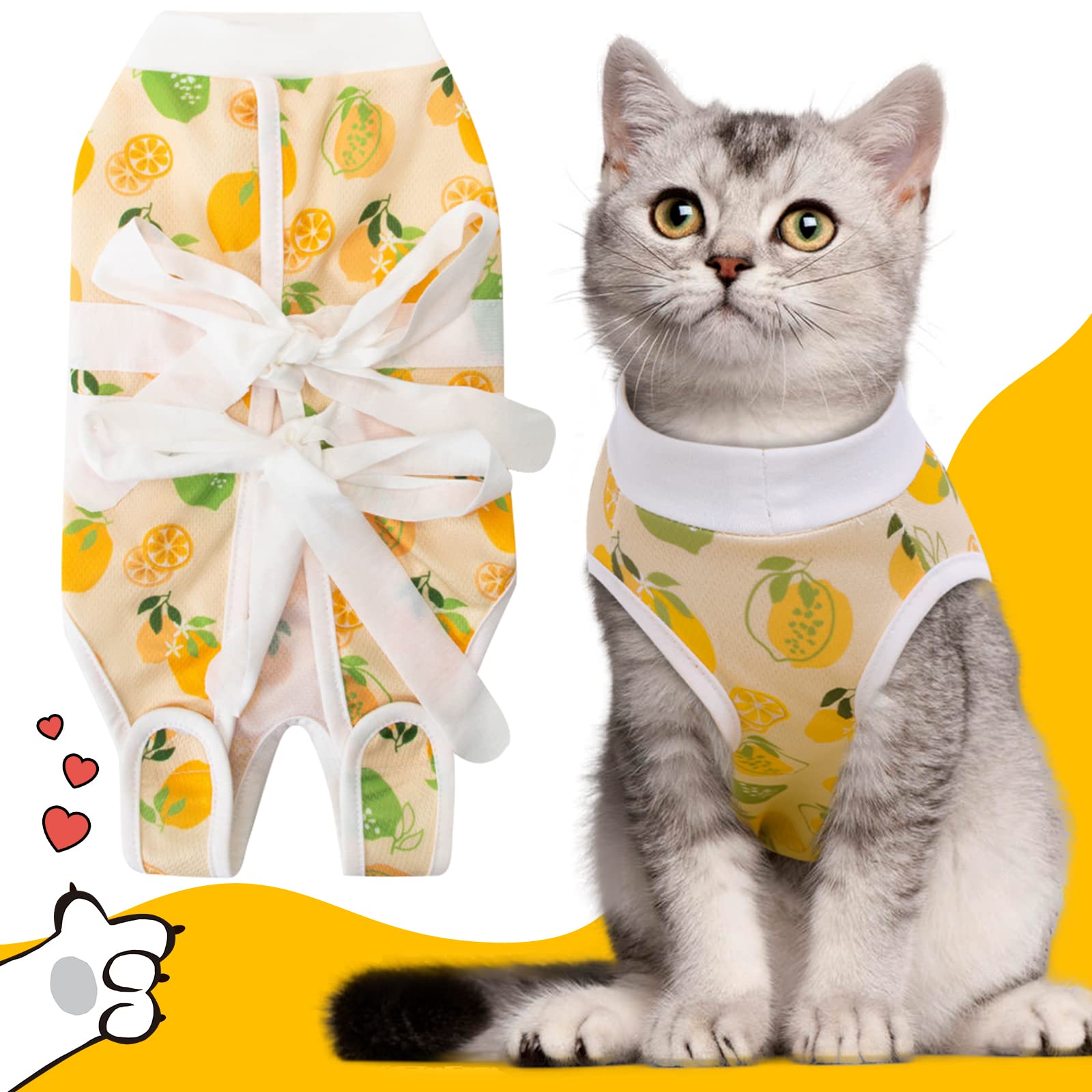 Katzen-Genesungsanzug Nach OP – Weicher Body Als Kegel-Alternative, Für Kater & Katzen, Waschbar
