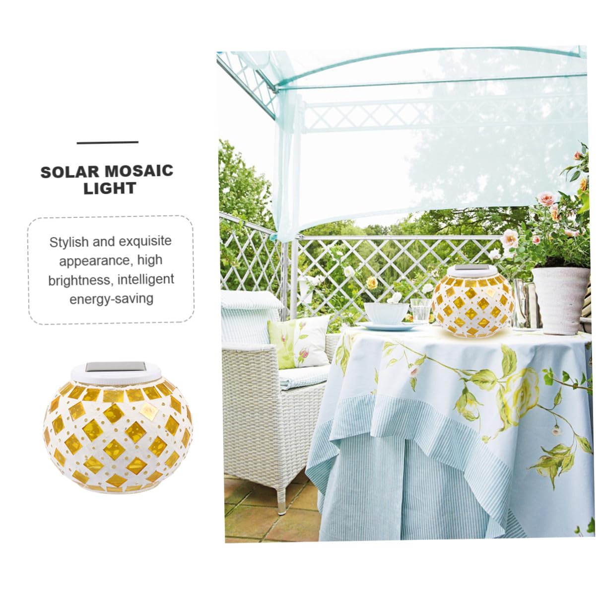 Lanterna Solare da Tavolo per Esterni Lampada LED da Giardino con Ricarica Solare Automatica Decorazione per Patio Balcone e Sentieri