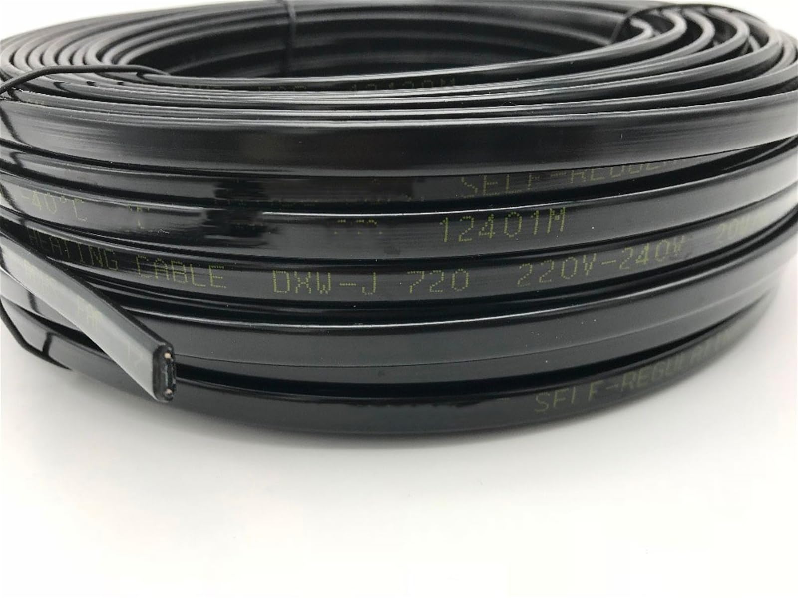 Cinta calefactora de protección contra congelación de tubo de drenaje de cable térmico de fusión de nieve autorregulable de 20W/m Anticongelante(50 Meters)