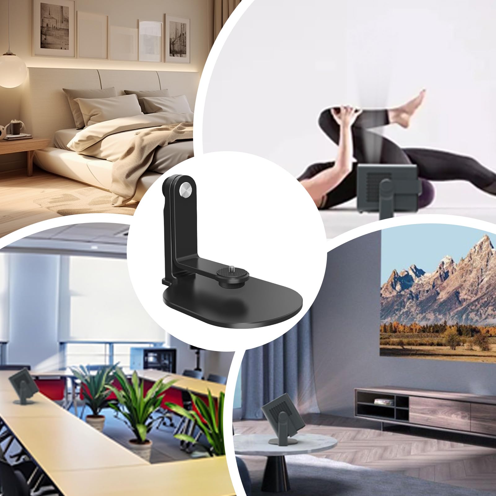 Trépied Pliable Pour Projecteur Avec Rotule Pivotante à 360° Réglable En Hauteur 74,9 - 147,3 Cm - Trépied Robuste Pour Mini Projecteur, Caméra Et Webcam PrimeCables