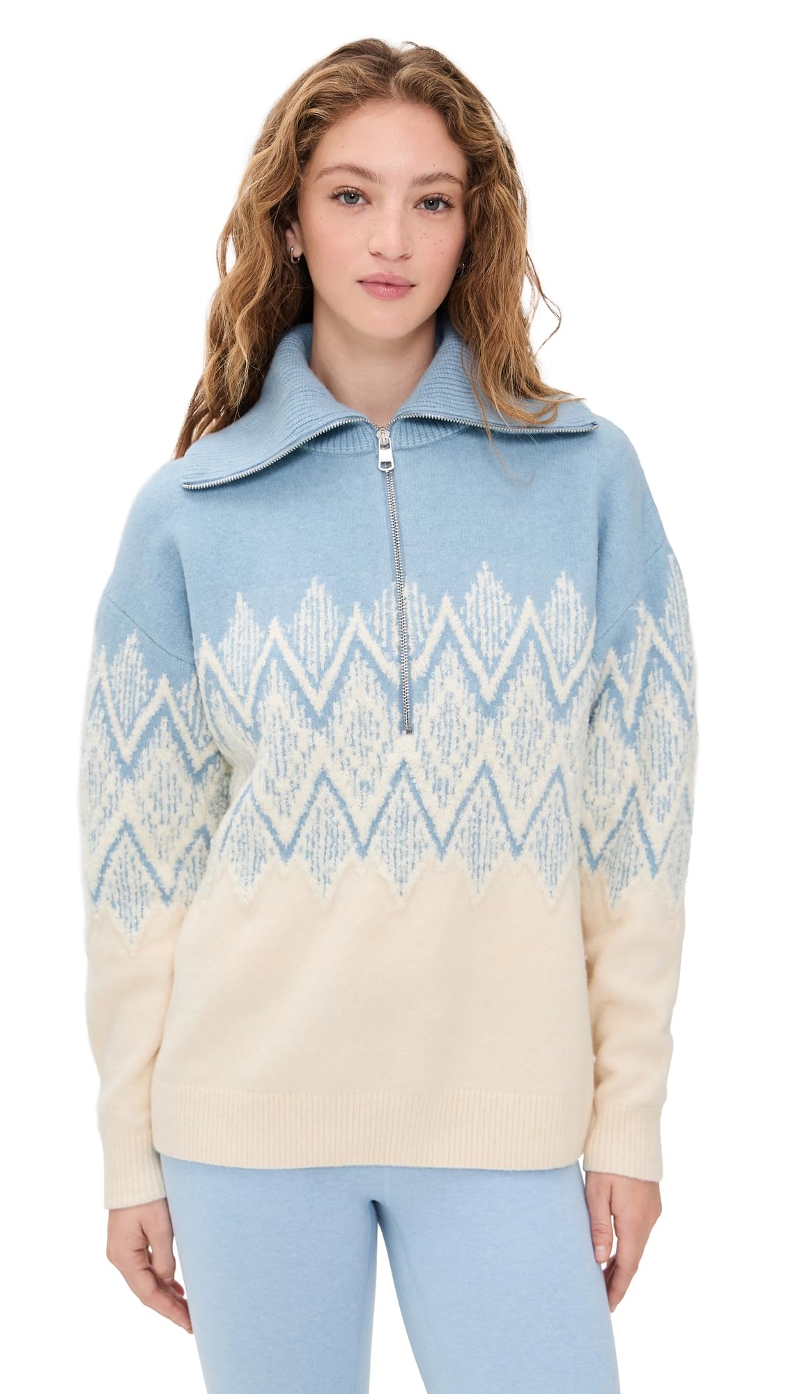 Varley Womens Hedda Fair Isle Half Zip Pullover