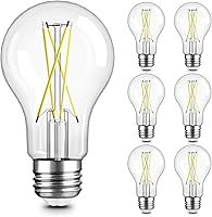 Vista 15 de TJOY 6 Pack A19 Vintage LED Edison Bulbs, Dimmable Light Bulb 50W Equivalent, 5000K Daylight, 5W E26 Standard Base, 470Lumens, CRI80+, Clear Glass