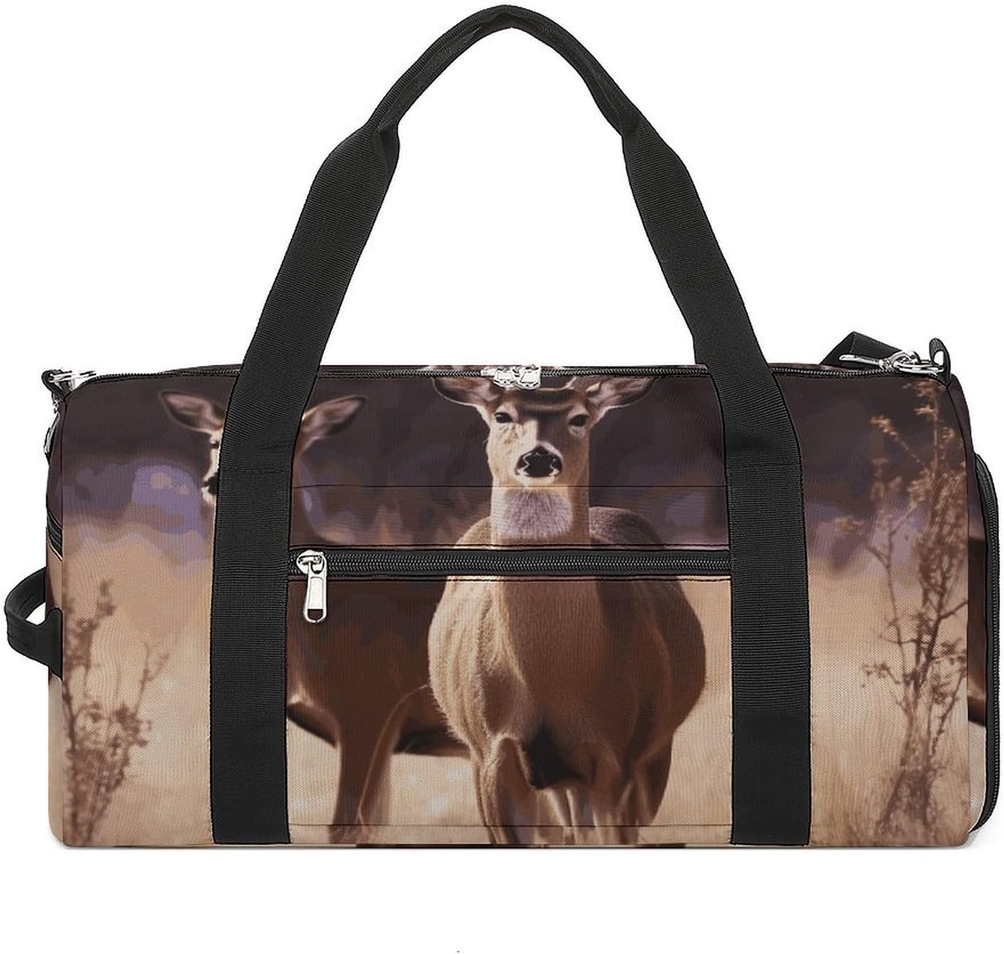 Gym Bag for Men Travel Duffle Bag Free Deer Tote Bag Weekender Duffel Bag Weekender Bag for Sports