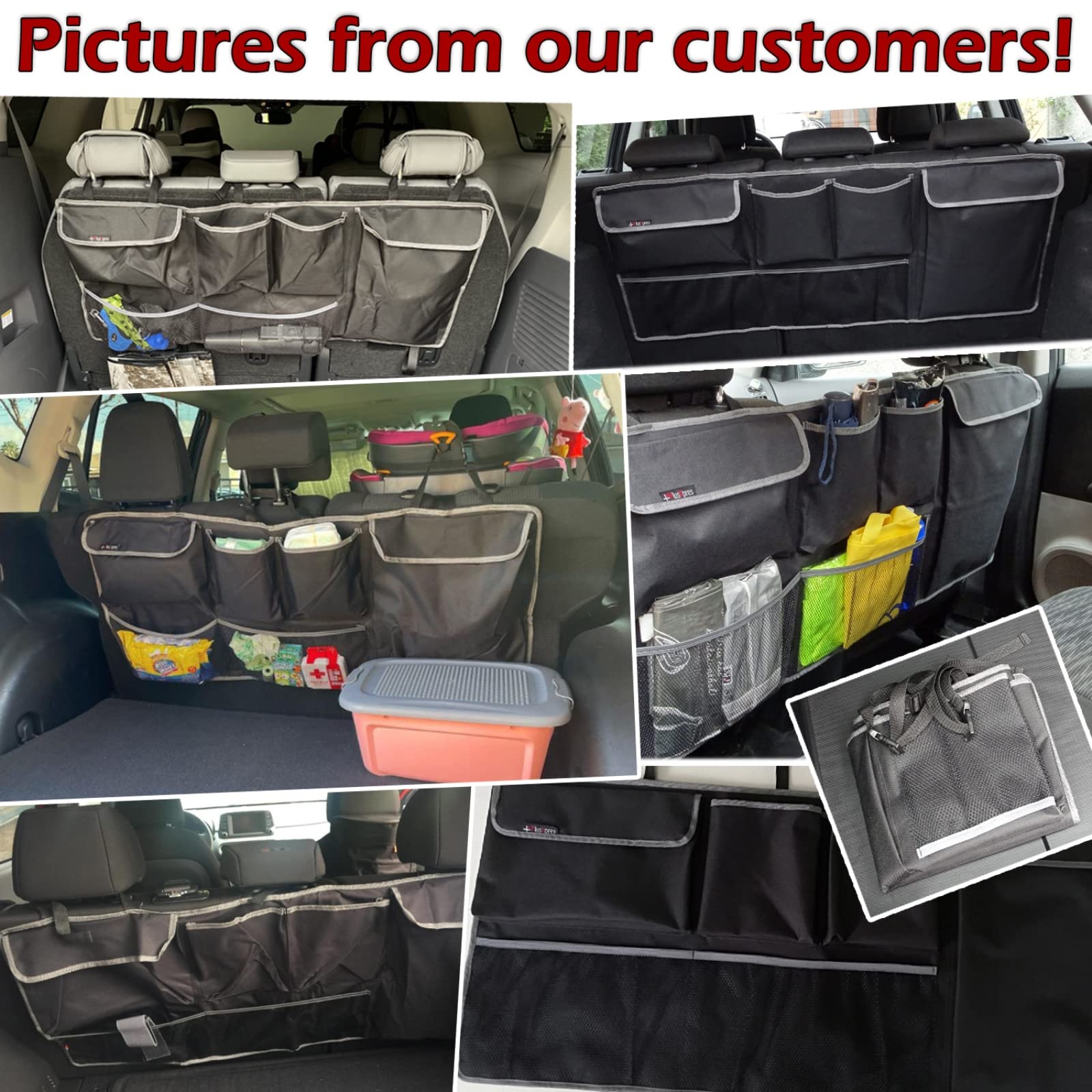 Carphone Warehouse Organizator do parowania asiento trasero de coche – Almacenamiento de asiento trasero para auto – Accesorio de carga mult