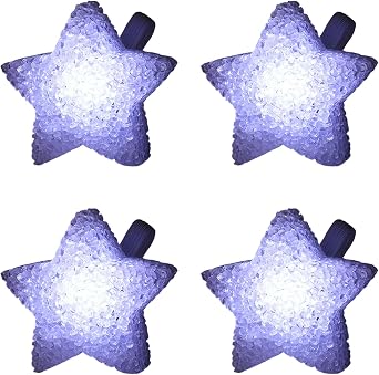 Pack of 4 Handheld Star Lights for Dance Performances Stage Property Party Decorations Bright LED Glowing Effect Star Stage Accessories