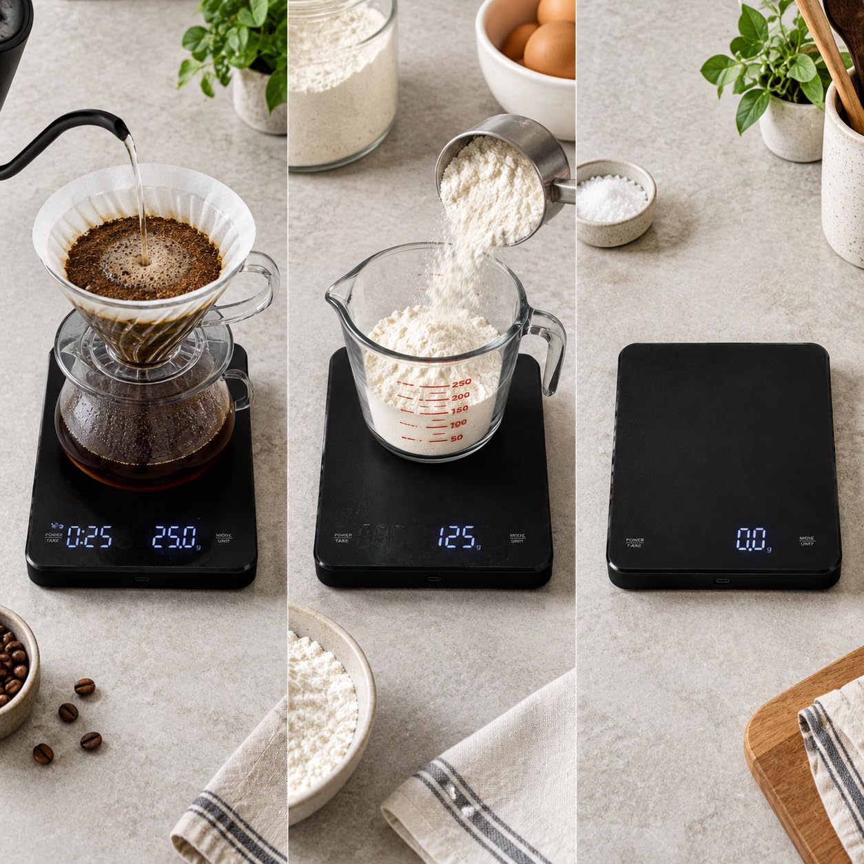Báscula para Café, Cocina Electrónica, x35 3kg/0.1g con alfombrilla