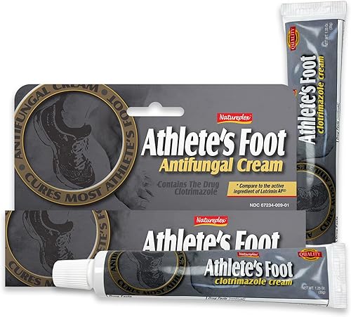 Natureplex Crema para pies de atleta, 1% clotrimazol, 1.25 onzas (paquete de 2) - Tratamiento antifúngico para picazón deportista, hongos en los