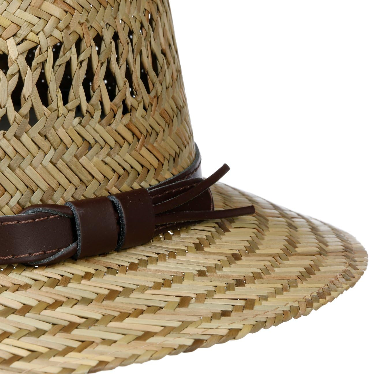 Lipodo Chapeau en Paille avec Bande de Cuir Femme/Homme - Made in Italy Traveller D'Ete Ete Printemps-ete