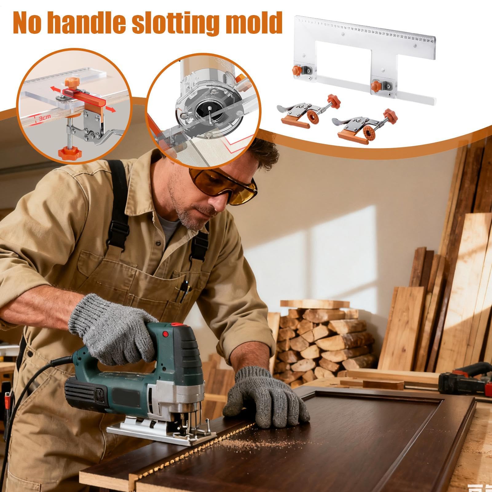 Strumento ausiliario per | Precisione – Modello per la lavorazione del legno per officine domestiche, per professionisti di armadietti, appassionati di lavori di ristrutturazione domestica