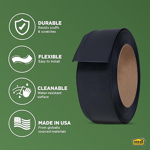 Miniatura 4 de M-D Building Products 73896 - Base de pared de vinilo de 4 x 60 pies color negro