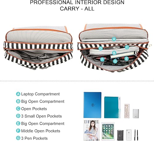 Miniatura 3 de LOVEVOOK Bolsa para laptop para mujer, bolsa de computadora de gran capacidad, bonita bolsa de mensajero de hombro, bolsas de trabajo de negocios,