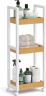 10 Bamboo Gazebo Ideas for Natural Outdoor Style 70 SONGMICS Bamboo Rolling Cart, 3-Tier Utility Cart on Wheels, Slim Narrow...