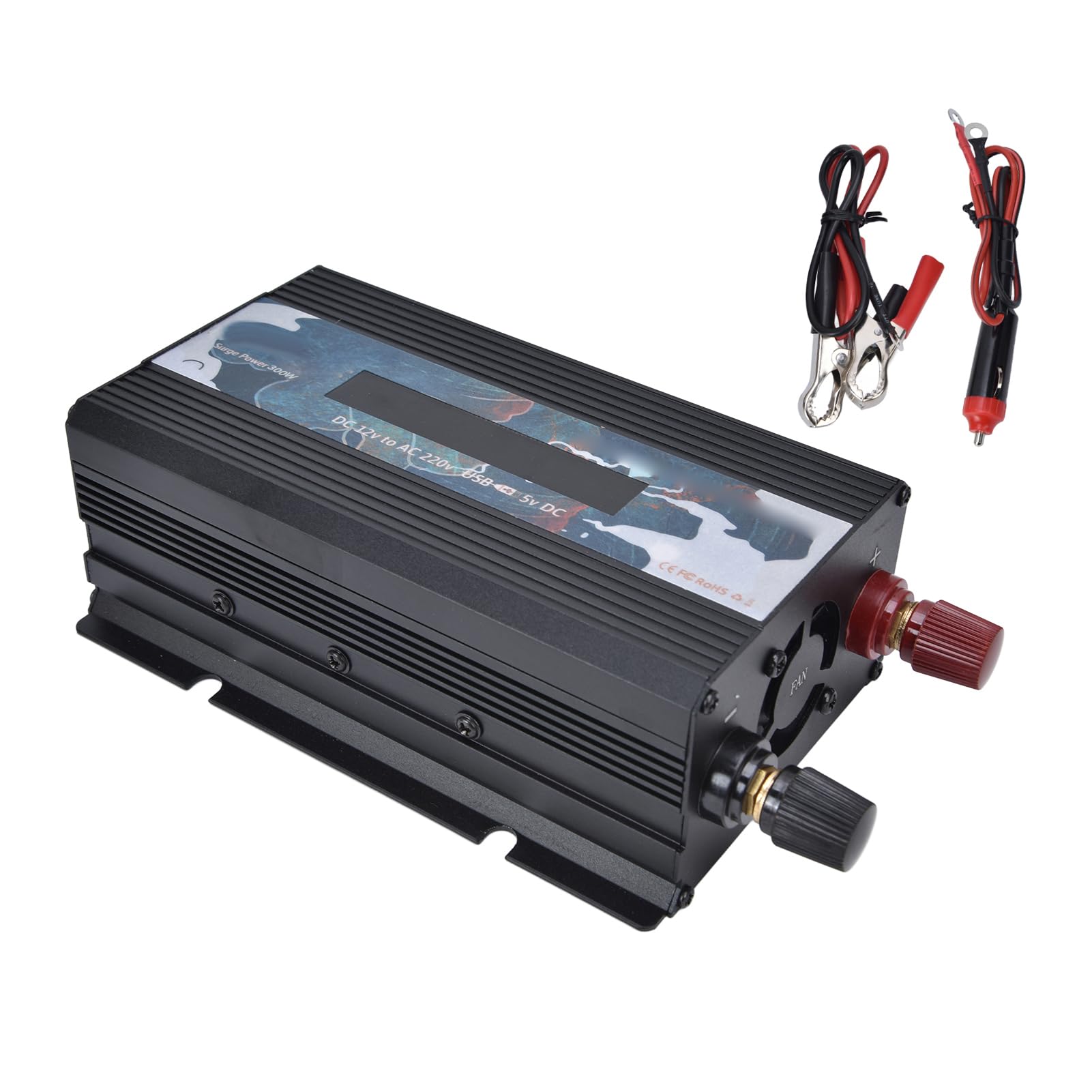 Fockety 3000W Pure Sine Wave Power Inverter, DC 12V to 220V AC Car Inverter with Car Adapter & AC Outlet & Buzzer Reminder, Multifunctional Car Power Converter for Home, RV, Truck