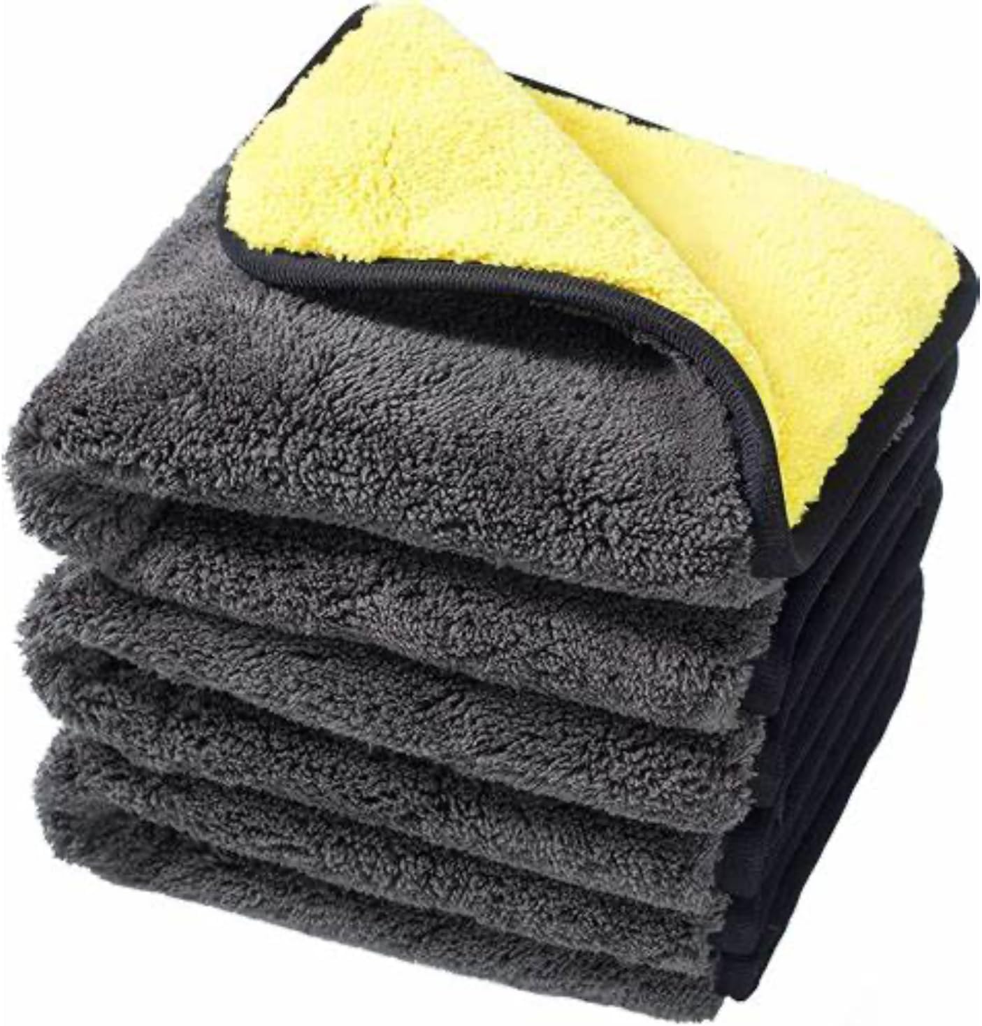 PRIOR 600 GSM - 40 x 40 cms, Dual Colour Microfiber Cloth Towel (Pack of 3) for Automotive Application - CAR & Bike Cleaning, Home & Kitchen Cleaning USE