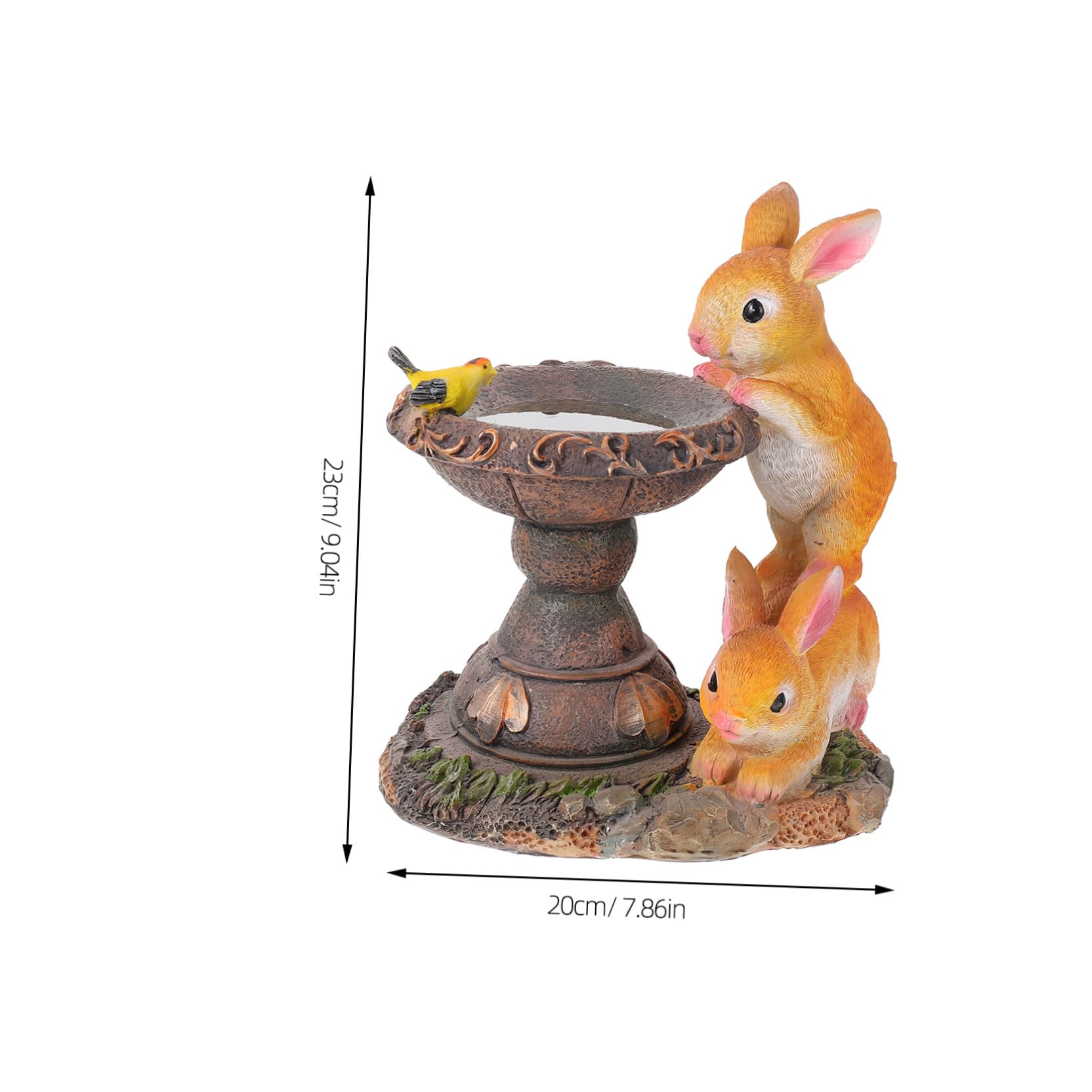 Toyvian Ornement De Lapin à Énergie Solaire Sculpture Solaire Décoration De Jardin Accessoire Aménagement De Jardin Luminaire Décoratif