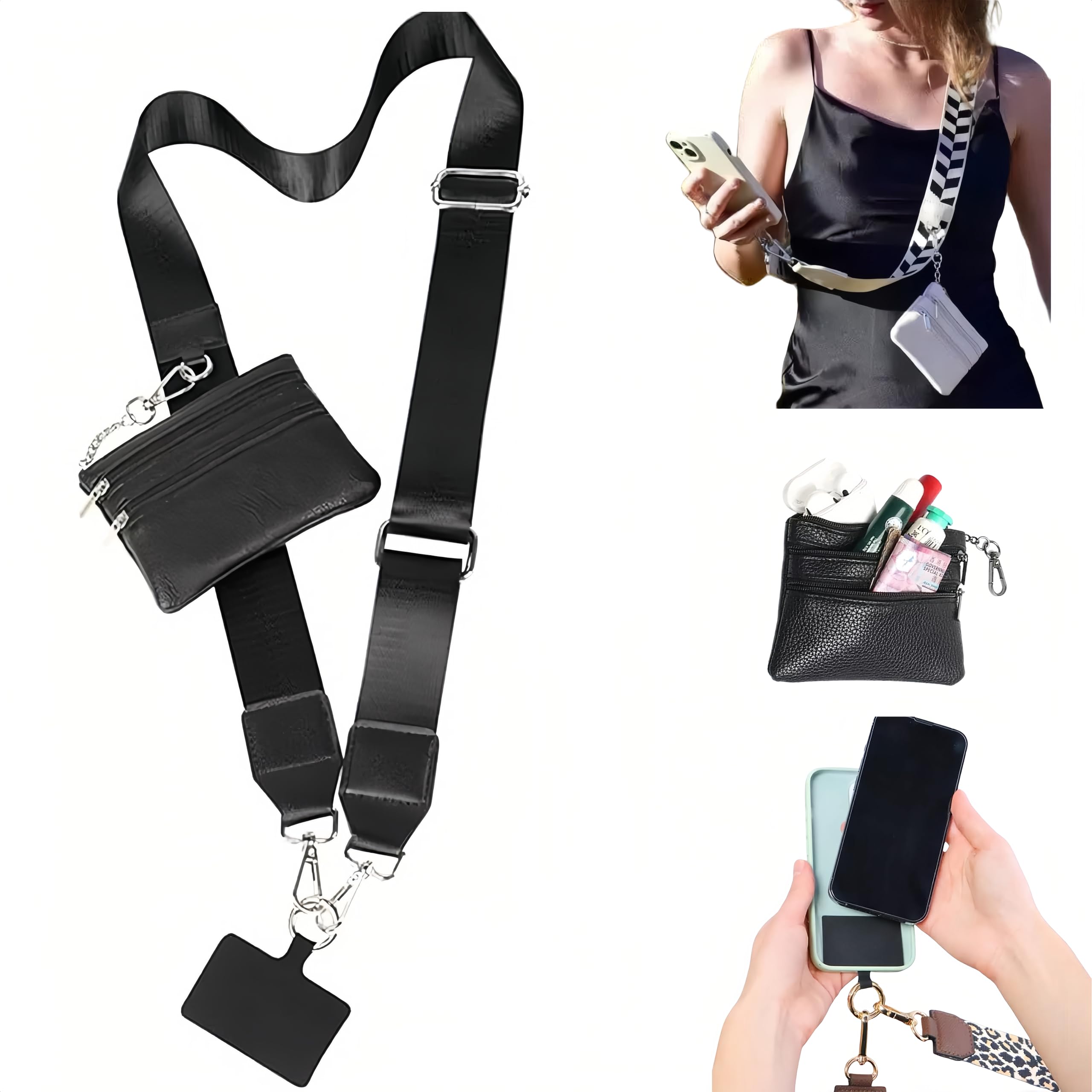 Surlveia Crossbody Body Phone Holder for Women, New Phone Strap
