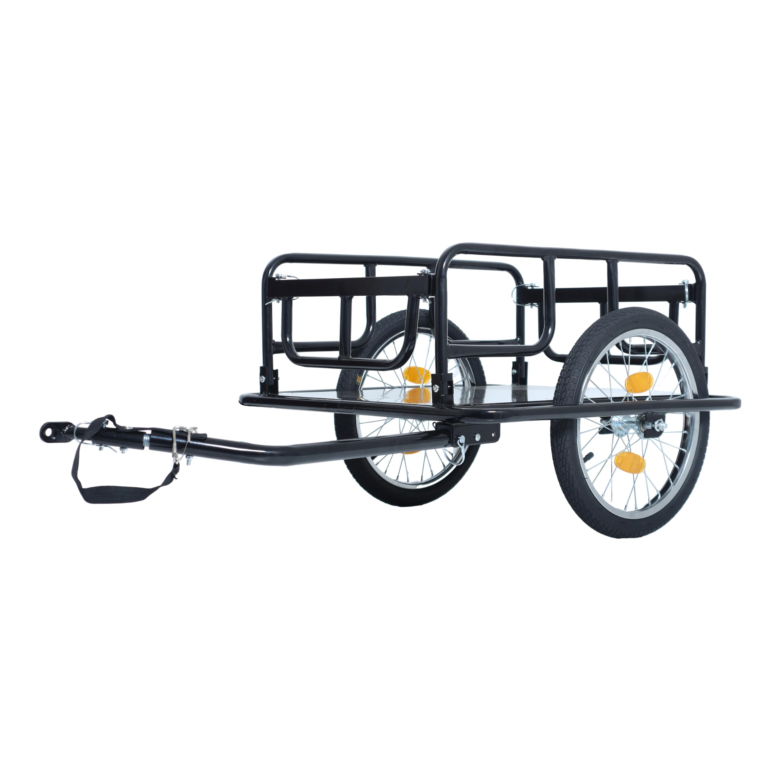 Fahrrad Lastenanhänger – Robuster Anhänger mit 50 kg Tragkraft und Universalkupplung, Fahrradanhänger mit 16-Zoll-Rädern & Reflektoren für Einkäufe, Reisen und den Transport von Gegenständen