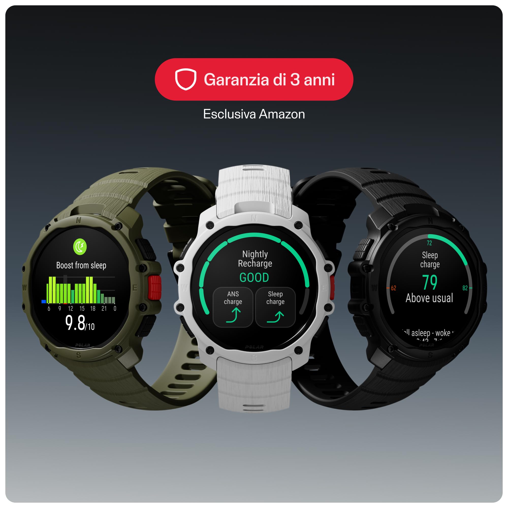 Polar Street X – Orologio Sportivo GPS Uomo e Donna – Cardiofrequenzimetro – Allenamento Ibrido – Orologio Running Impermeabile – 3 Anni Garanzia Amazon Esclusiva