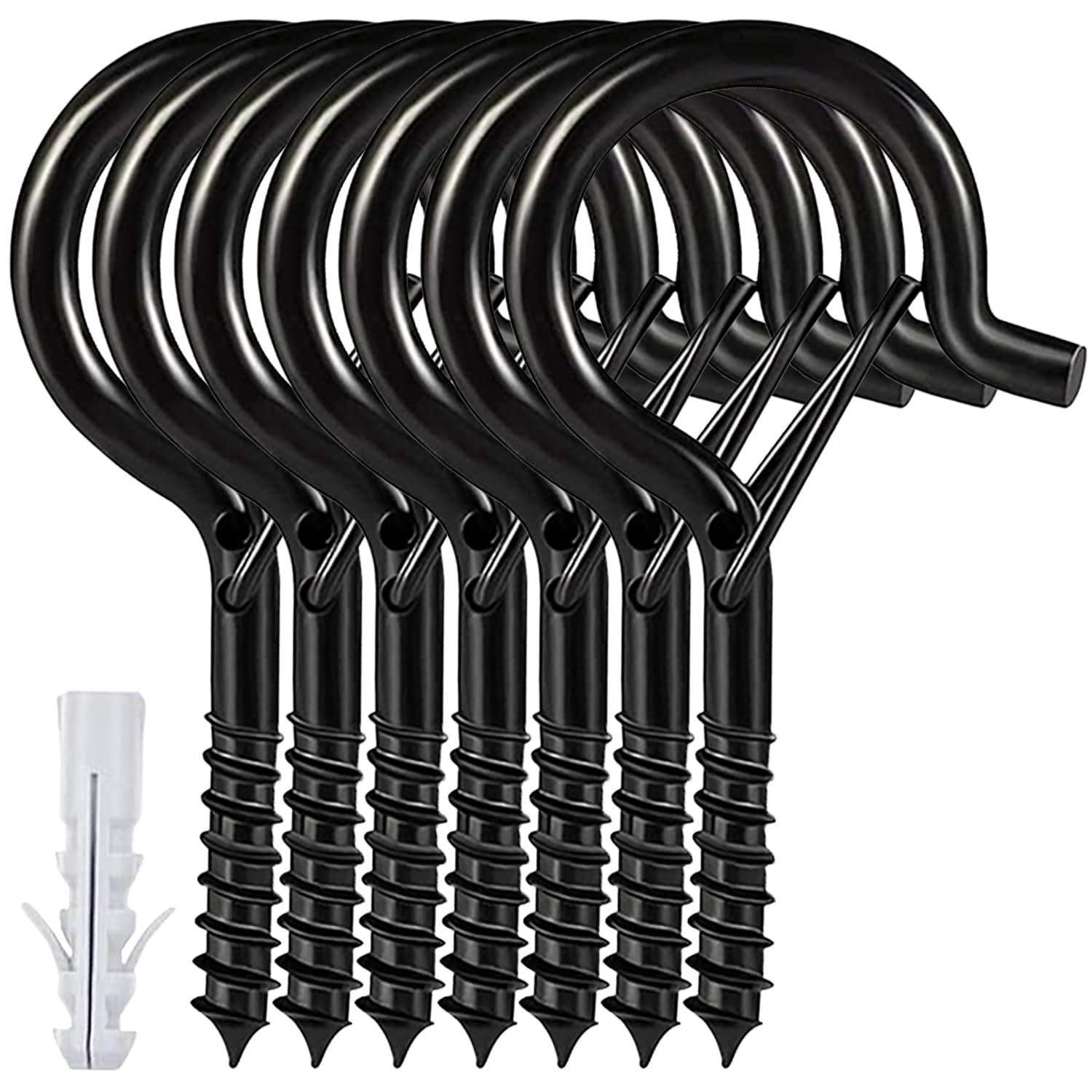12 Pcs Ceiling Hooks for Hanging Plants with Safety Buckle - 2.2 inches Plant Hooks Heavy Duty,Hanging Hooks for Cups,Lights and Utensils - Screw in Plant Hanging Hook Indoor and Outdoor