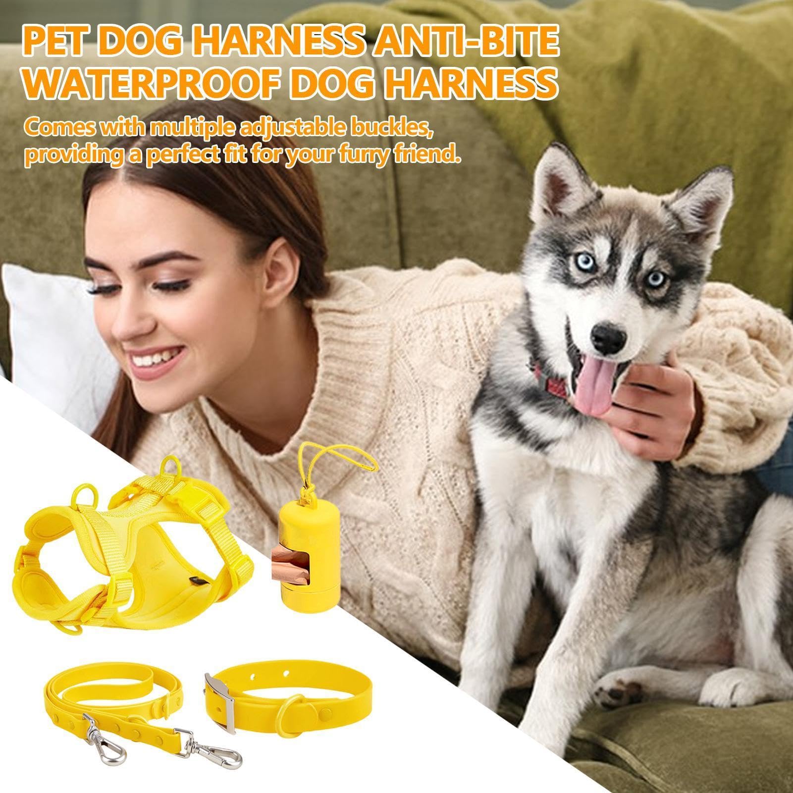 Juego de arneses para Perros para Perros de tamaño Mediano,Juego de arneses | Juego de correas multifunción