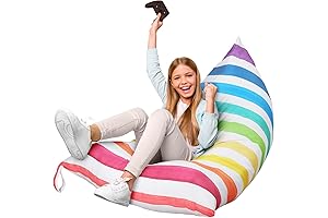 Rainbow Storage Bean Bag Chair Cover & Organizer