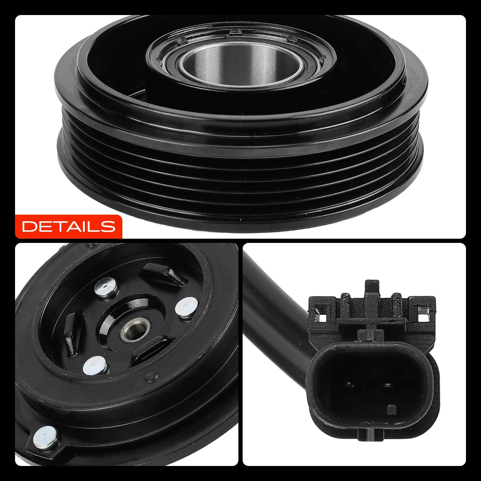 Frankberg Puleggia motrice + Puleggia della cinghia + Bobina del solenoide CVC Benzina Compatibile con Cruze J300 Compatto J305 Orlando J309 Astra J P10 Replace# 13414019