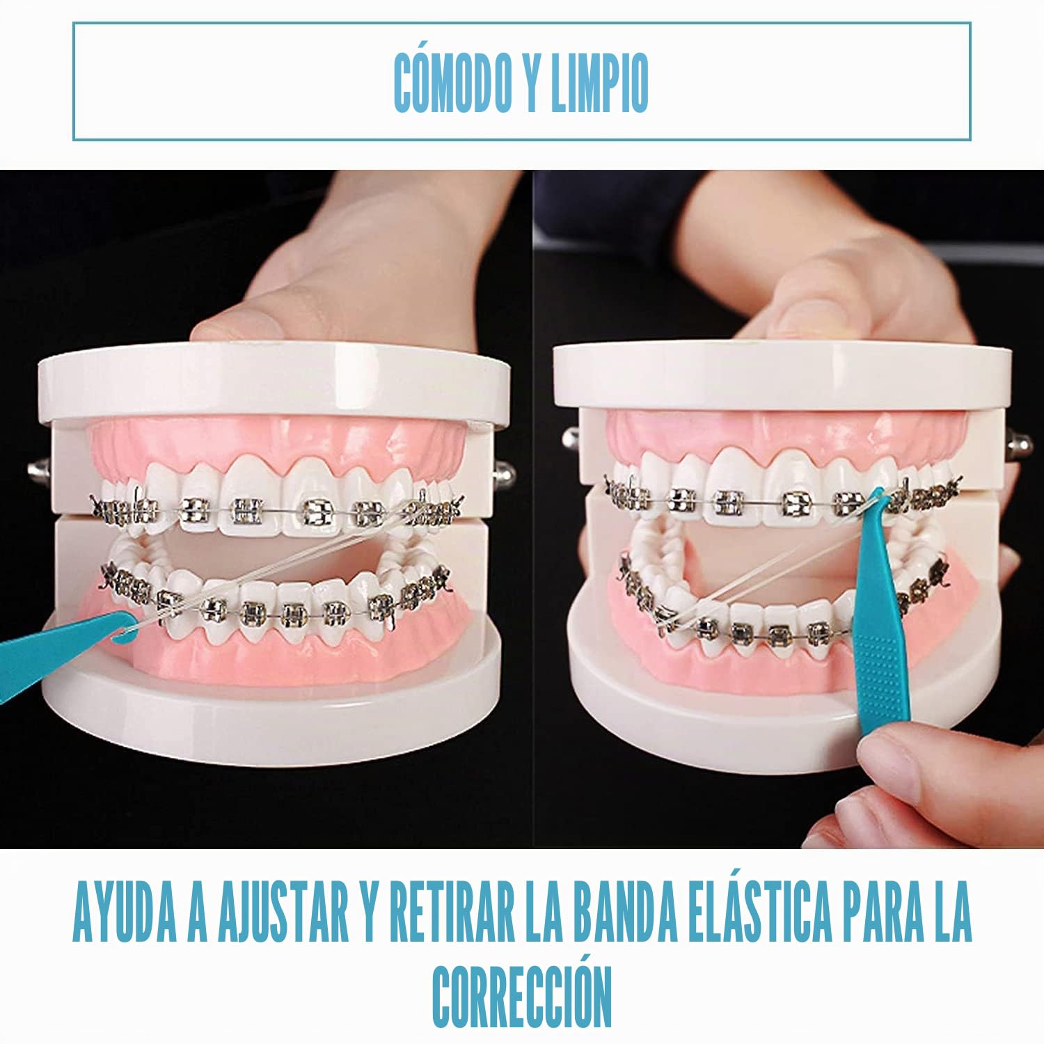 Juego de 10 herramientas para el manejo de gomas elásticas de goma