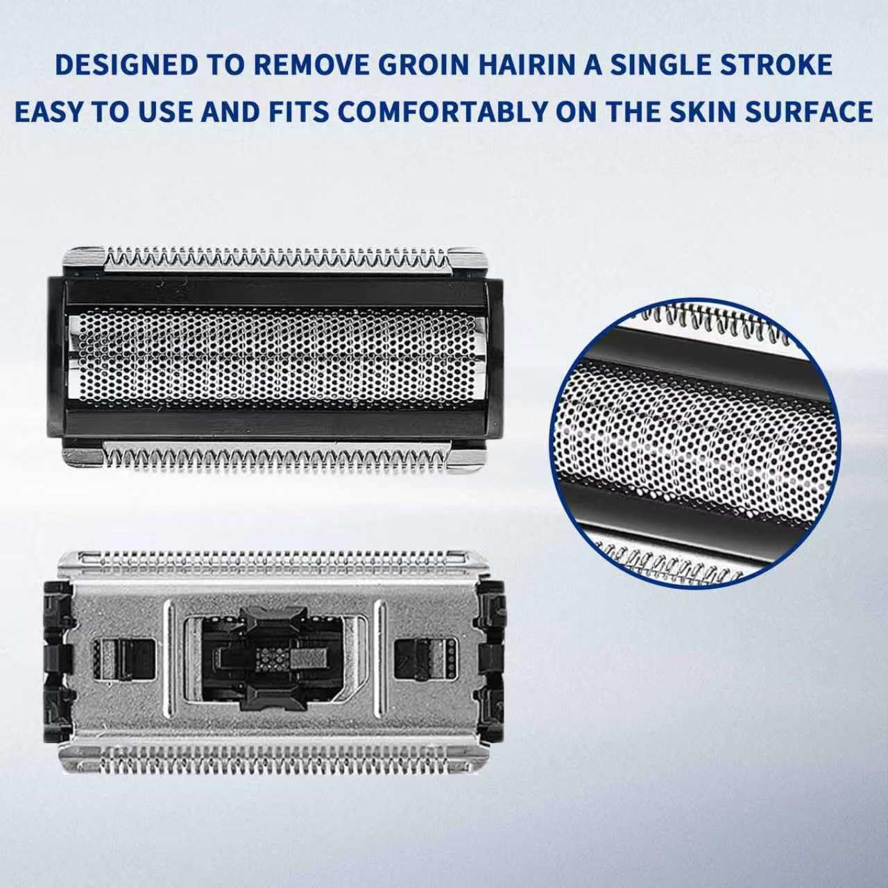 2 Pack Replacement Foil Blade Replacement Clipper Blades Groin Hair Foil Shaver Head for Close Body Hair Grooming，Compatible with MANSCAPED The Lawn Mower Electric 5.0 Ultra Hair Trimmer - Image 4