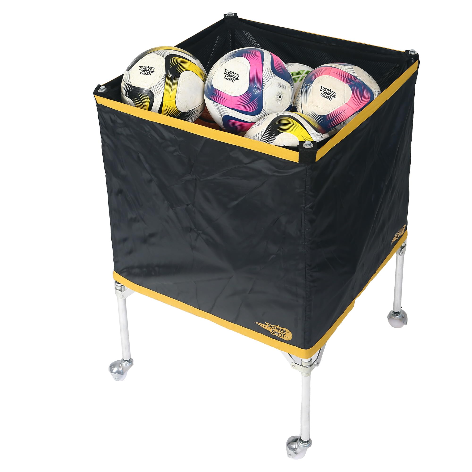 POWERSHOT® Carrello portapalloni - ALLUMINIO - PIEGHEVOLE- 20 palloni