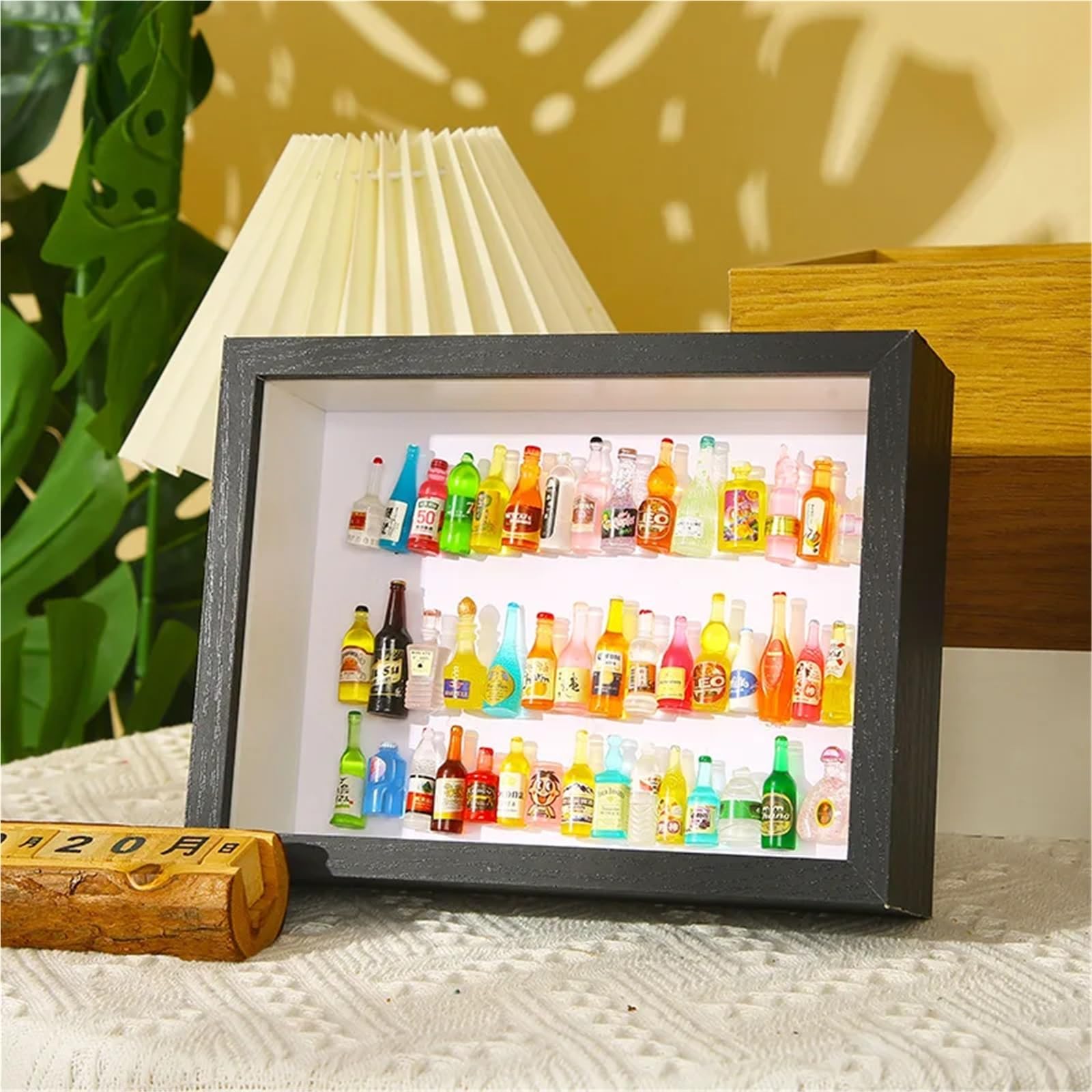 Shadow Box, 2 cornici 3D da 17,8 cm, 3 cm x 5 cm, per foto e campioni di fiori secchi, fai da te, lavori manuali, cornice in legno (noce, profondità 5 cm)