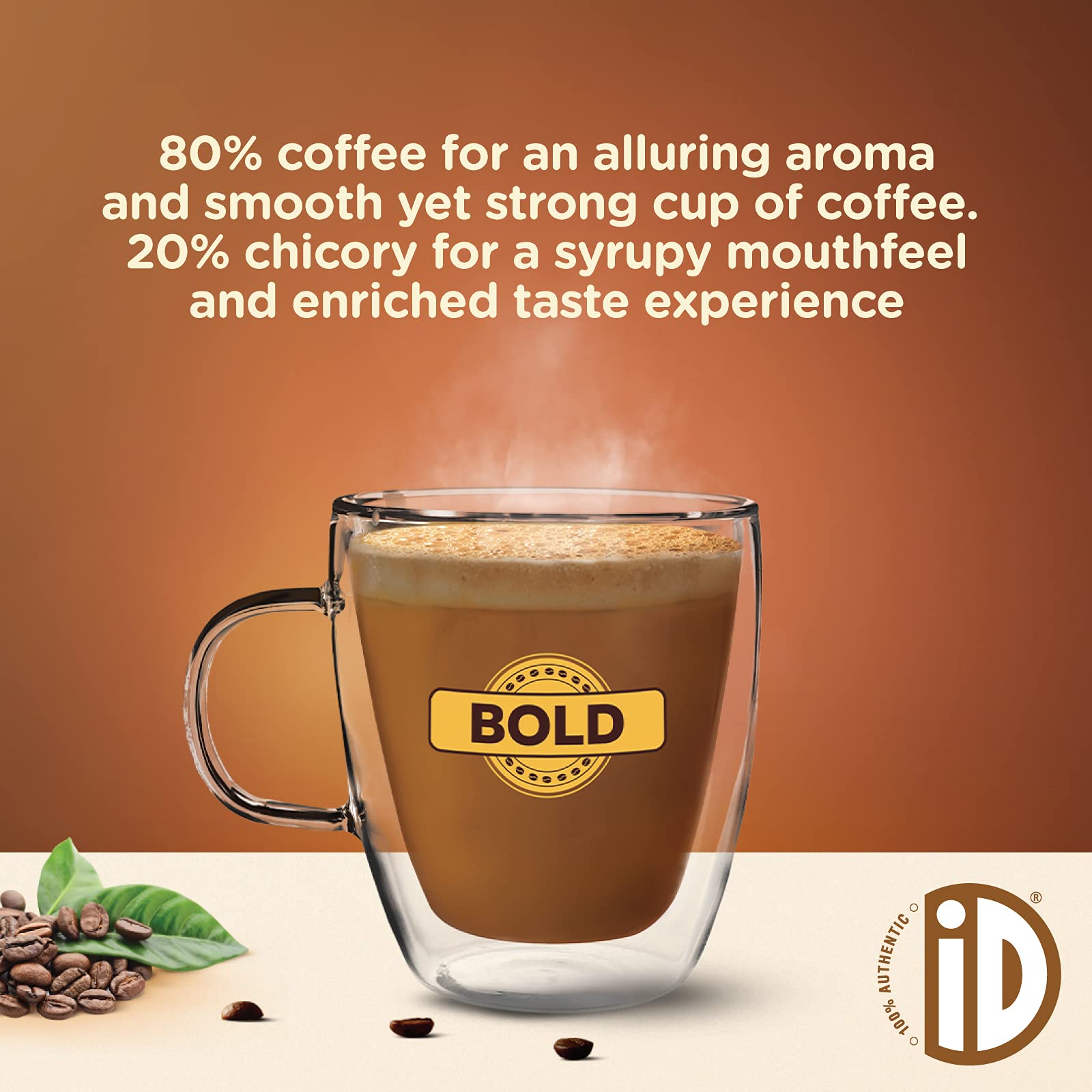 iD 100 Authentic Instant Filter Coffee Decoction Pack of 20 , 400ml