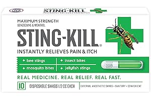 Sting-kill First Aid Anesthetic Swabs: Rapid Chiggers Bites Relief