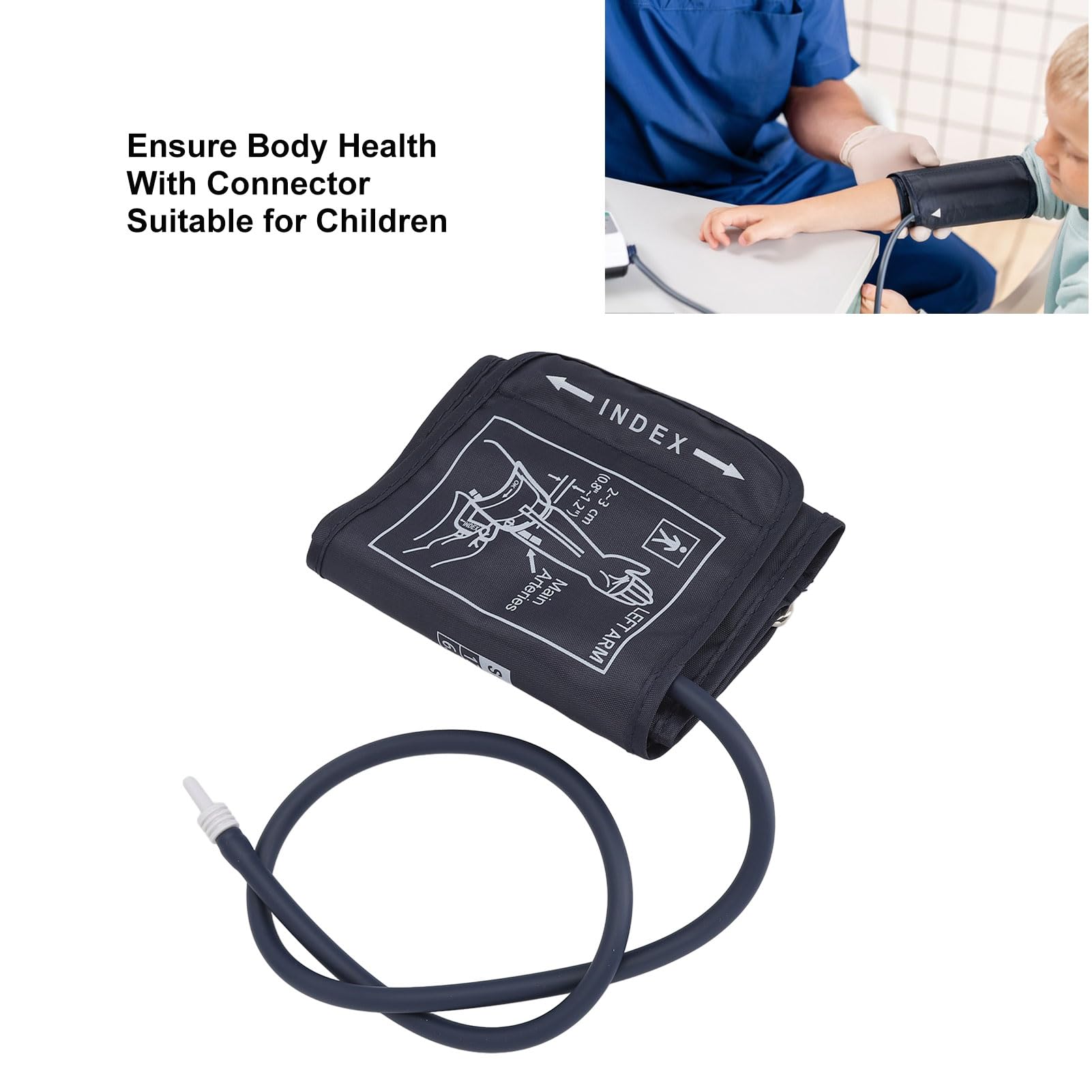 Manguito de Presión Arterial, 2 Unidades de Manguito de Presión Arterial para Niños, Manguito de Repuesto para la Parte Superior del Brazo, Accesorio Ajustable de 6,7 a 8,7