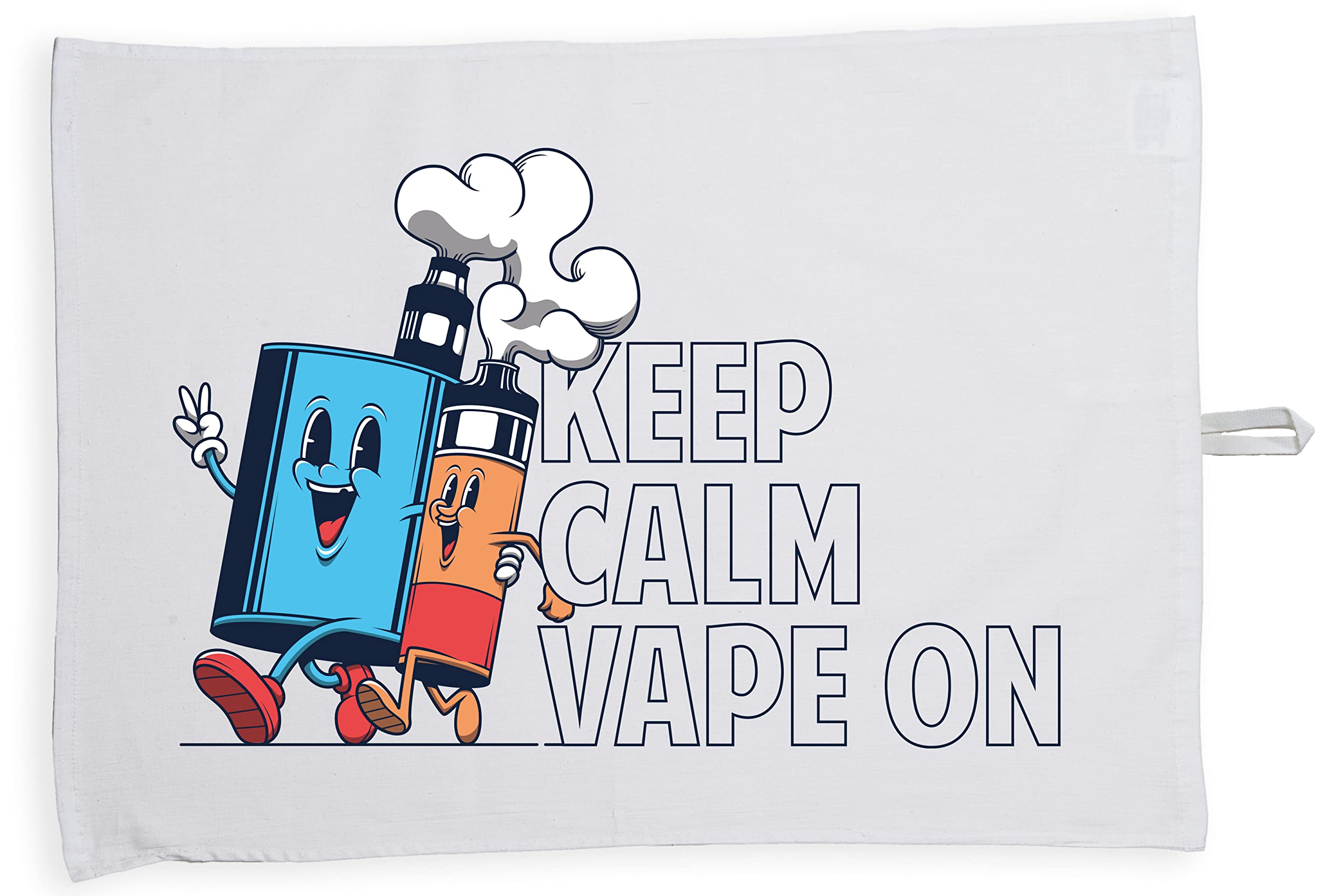 Hippowarehouse keep calm and vape on Tea Towel Eco Printed Dish Cloth Kitchen accessory 50cmx70cm 100% Cotton