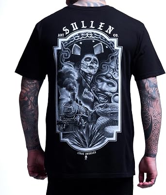 Sullen Mens Rosales Artist Series Tattoo Lifestyle Graphic Premium Cotton Short Sleeve Tee