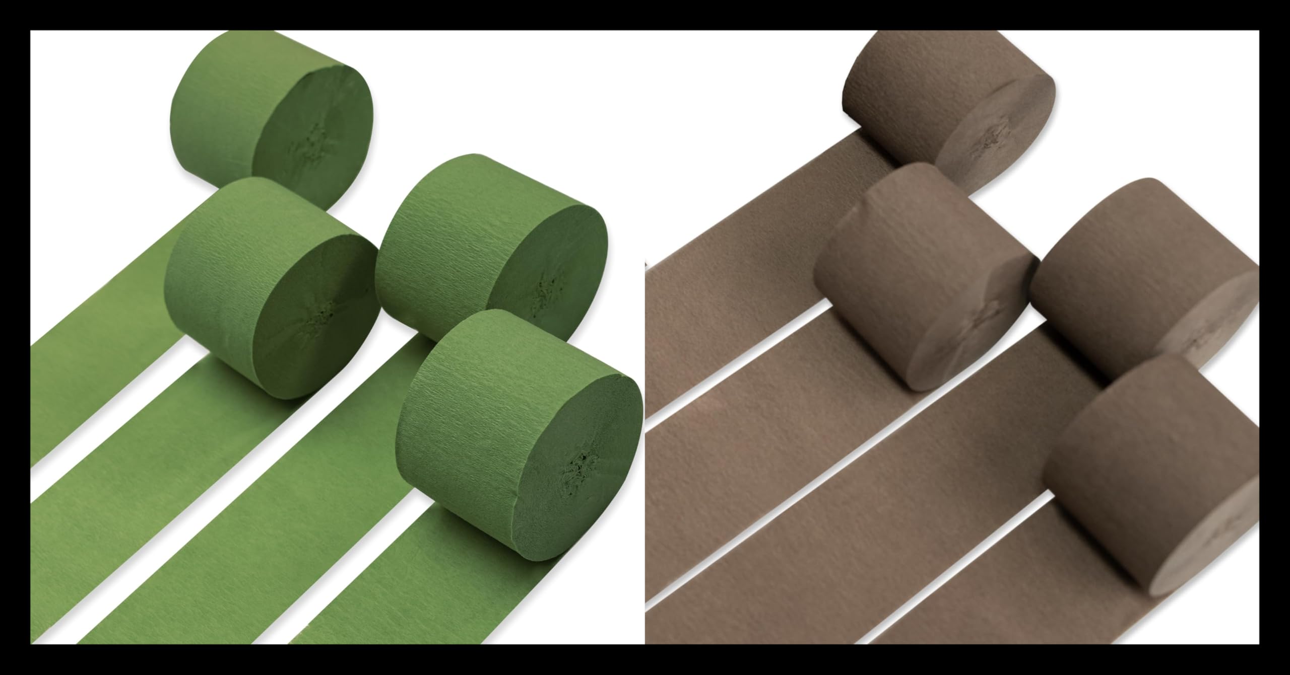 PartyWoo Crepe Paper Streamers 4 Rolls 328ft and PartyWoo Crepe Paper Streamers 4 Rolls 328ft