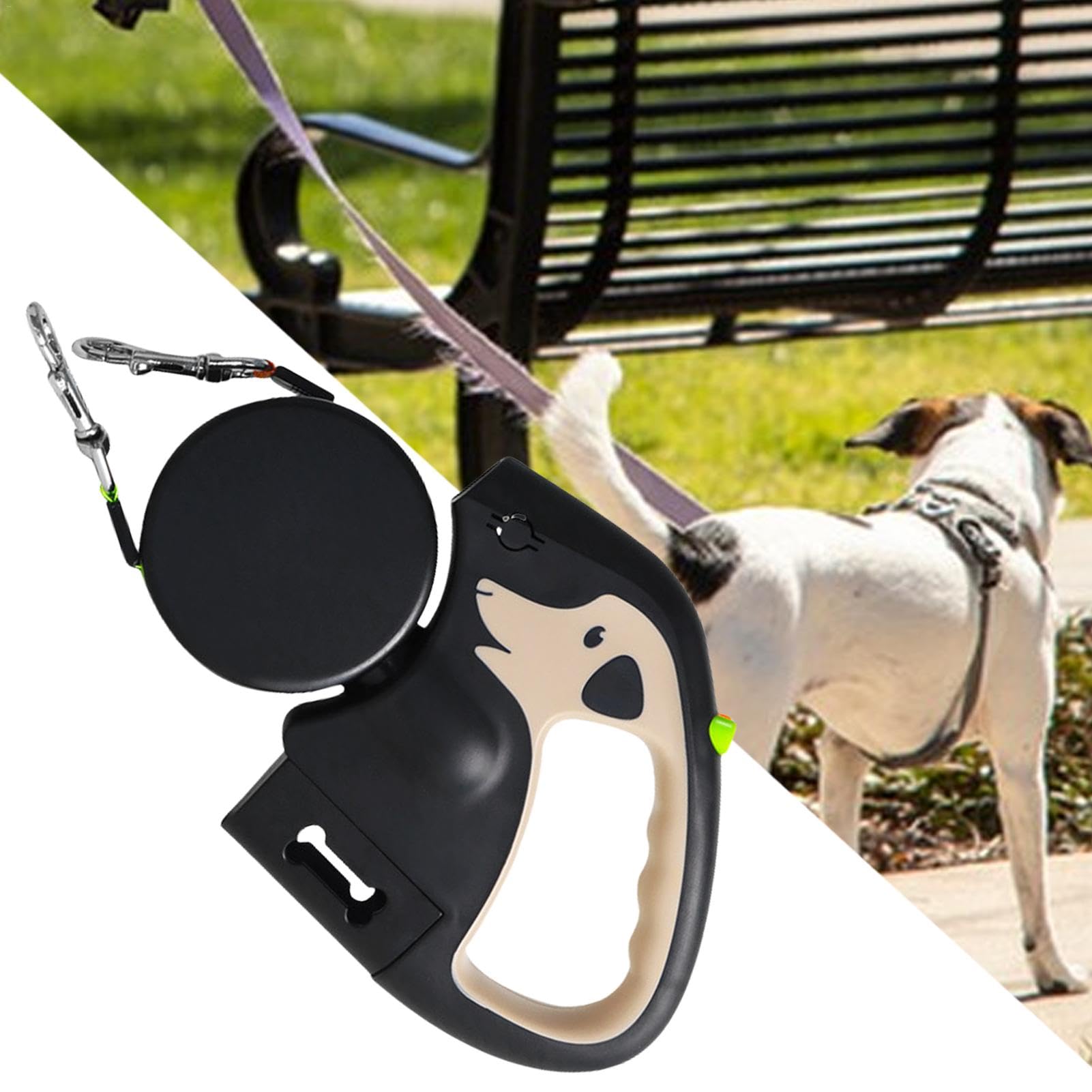 Guinzaglio per cani con leggero, guinzaglio a doppia estremità, resistente | all'usura, per cani, portatile, a doppia estremità, leggero, portatile, resistente all'usura, da viaggio