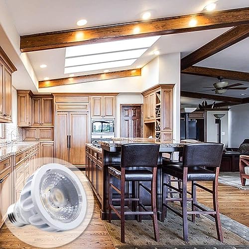 Miniatura 8 de Bombilla LED E26 PAR20 12W blanco suave regulable 3000K COB Spot Light Ángulo de haz de 24 Luz de inundación interior Bombilla de campana extractora