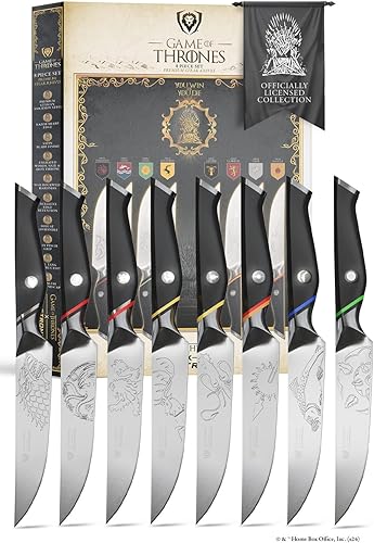 Miniatura 9 de Dalstrong Cuchillo de chef de 8 pulgadas, cuchillo Game of Thrones™ - House Targaryen™ Edition - Acero alemán de primera calidad - Mango profesional