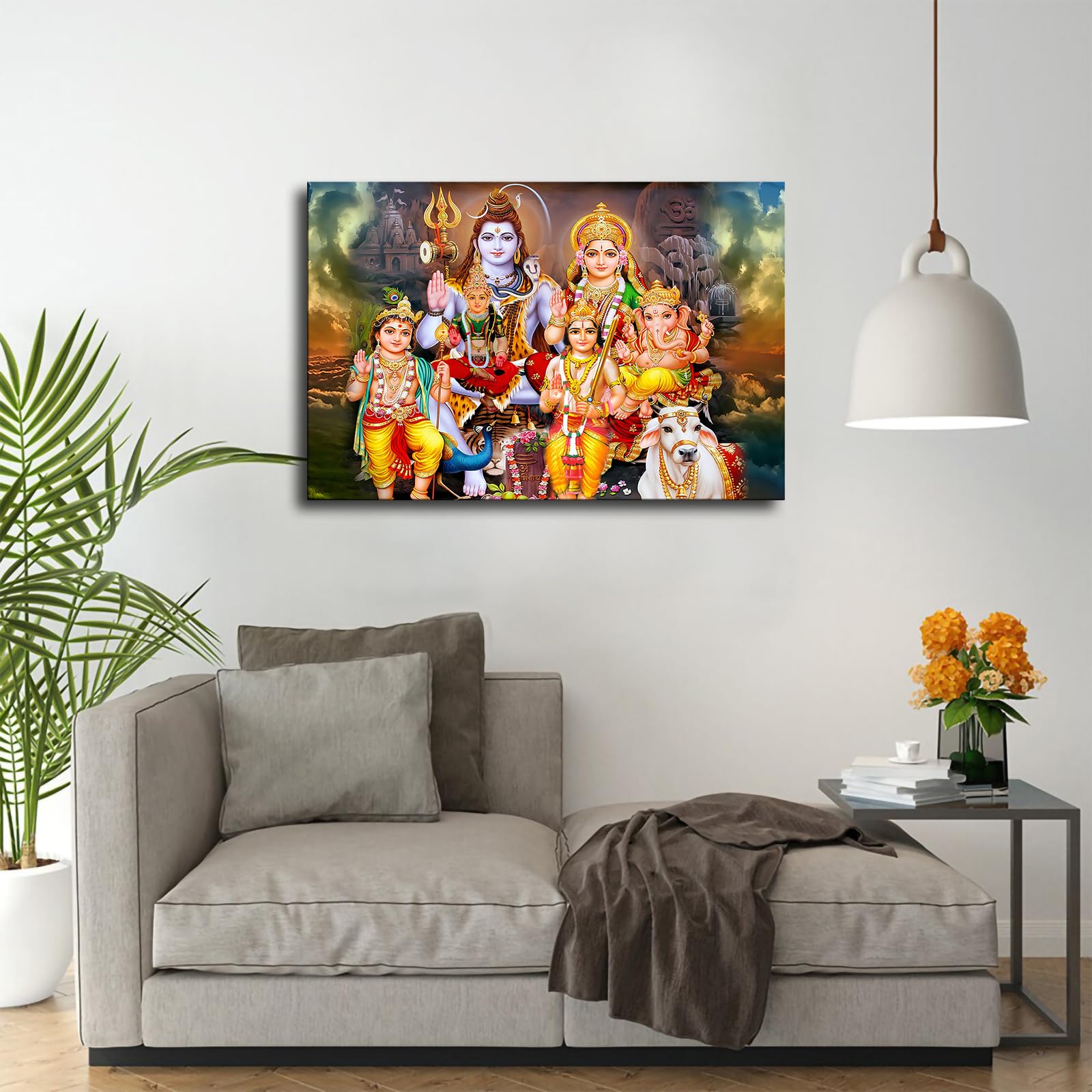 Hindu God Wall Tapestry - 40x30 Inch Cotton Religious Decor, Indian Art Poster For Bedroom & Living Room