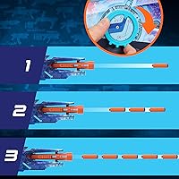 Vista 4 de Pistola de juguete motorizada Nerf Loadout Galactic Commander, 3 modos de disparo, 3 accesorios de montaje, 48 dardos Nerf N1, juguetes y regalos