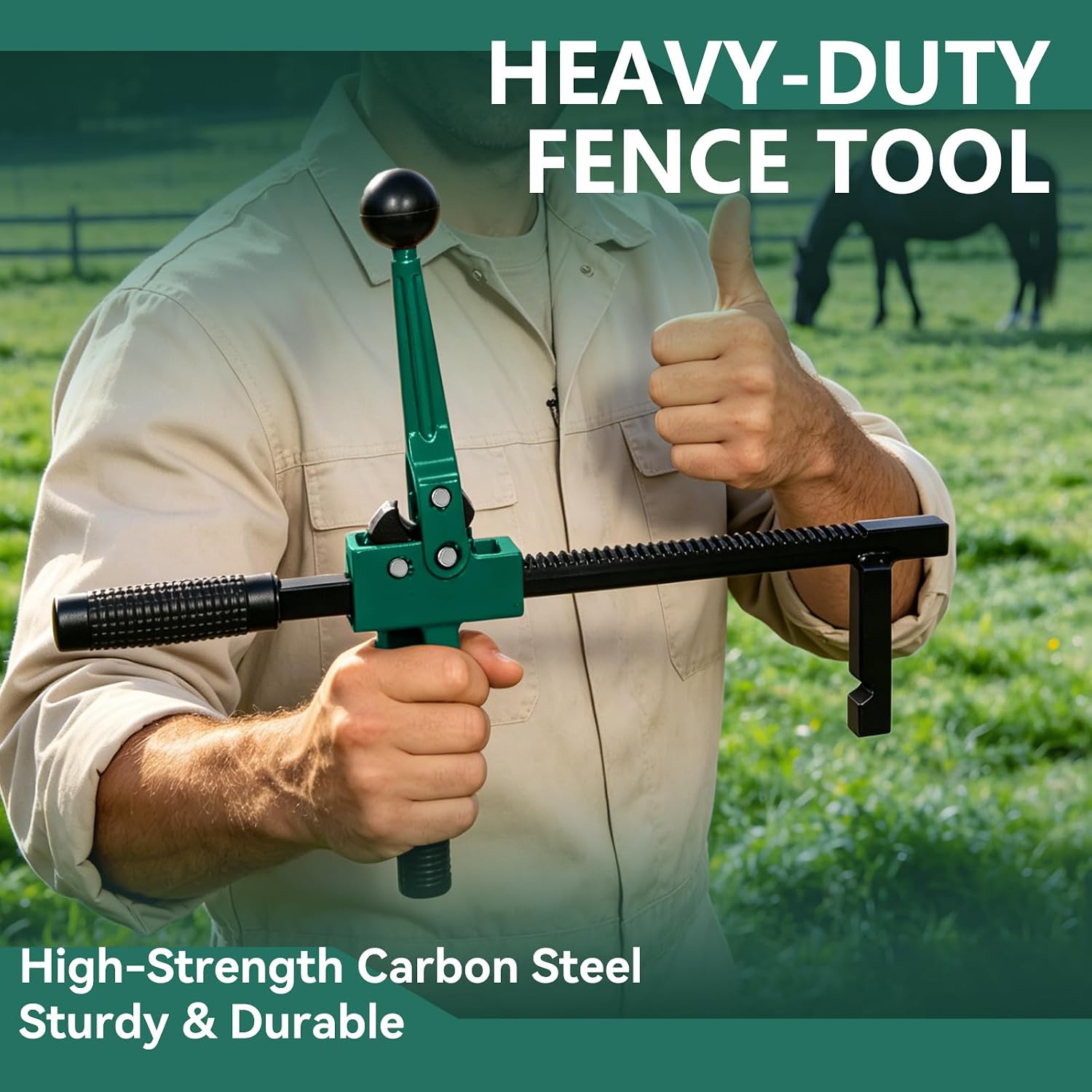 Chain Link Fence Stretcher Tool, Ratcheting Wire Fence Tightener image 4