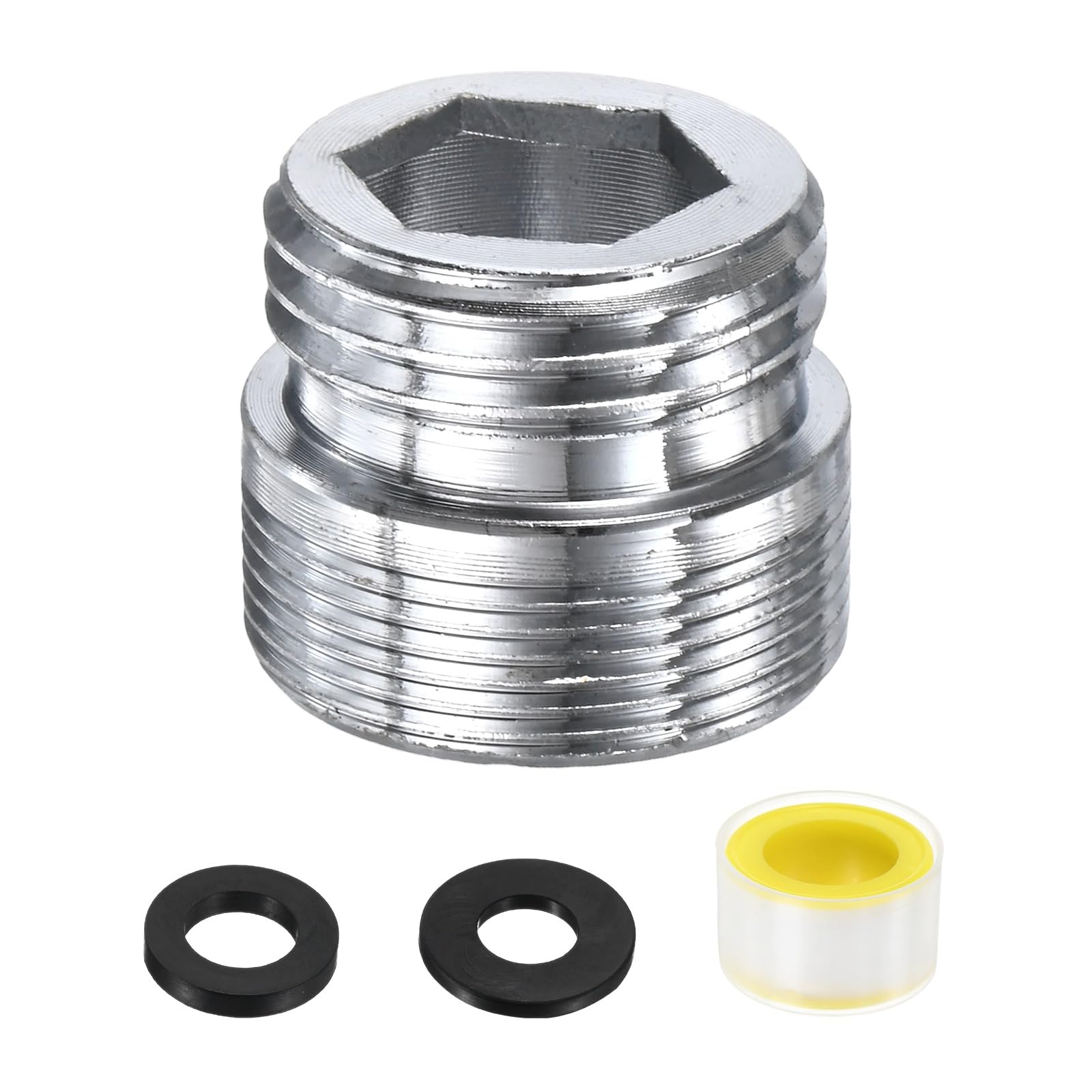 M METERXITY 1-Pack Faucet Adapter, G1/2 Male to M22 Male, for Kitchen