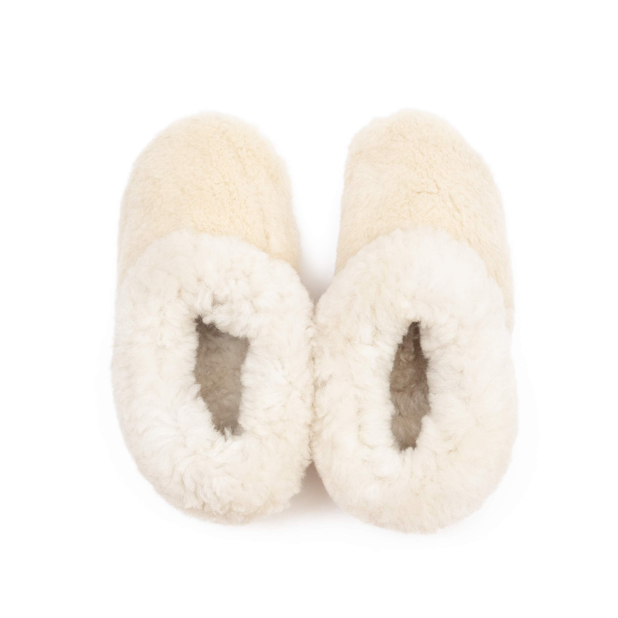 Natural Sheepskin And Wool Slippers For Men Comfortable Loungewear