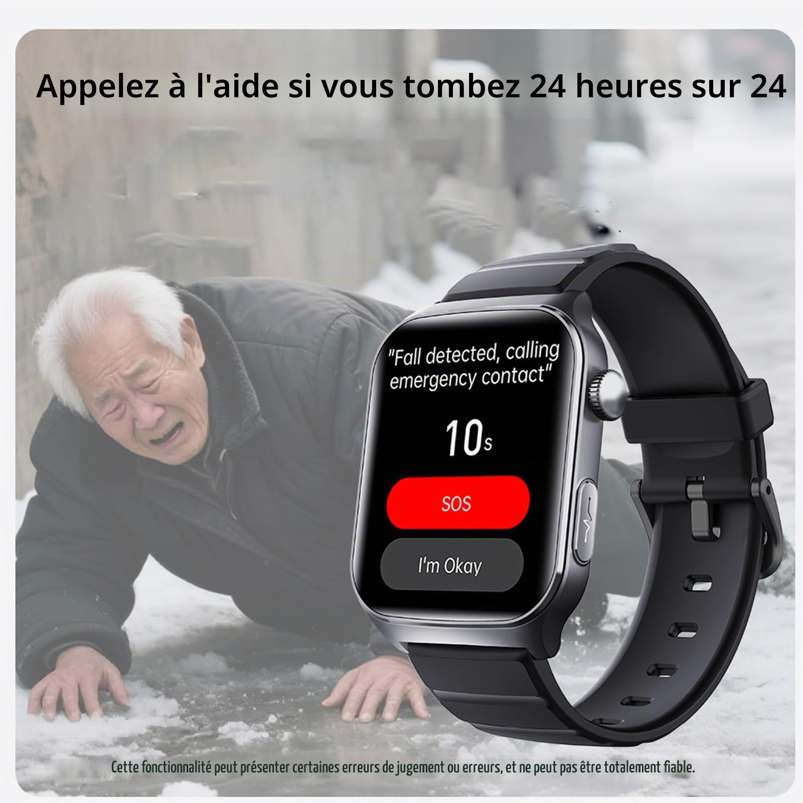 findtime Montre Connectée pour Personne Âgées avec Détection de Chute et Appel d’Urgence pour l’Autonomie et la Sérénité